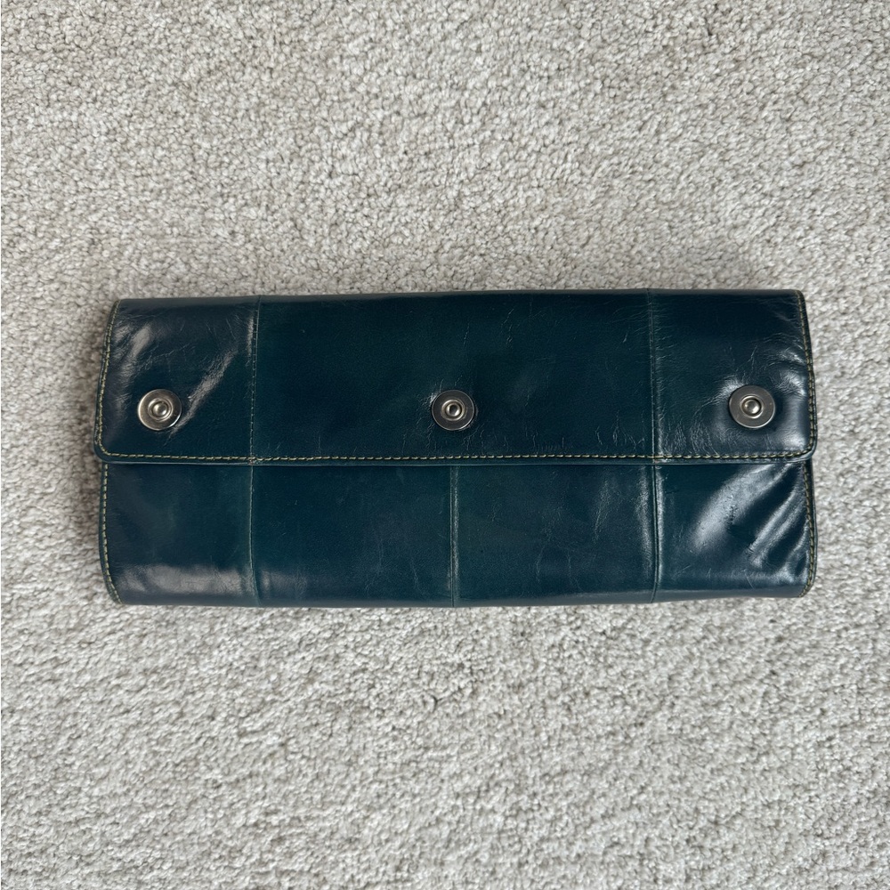 Kenneth Cole New York Blue Leather Clutch